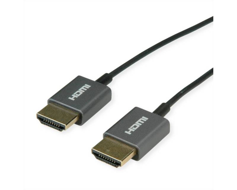 ROLINE 4K HDMI Ultra HD Kabel mit Ethernet, ST/ST Audio- & Video-Kabel, HDMI Typ A Männlich (Stecker), HDMI Typ A Männlich (Stecker) (200.0 cm), ultra-slim, koaxial von ROLINE