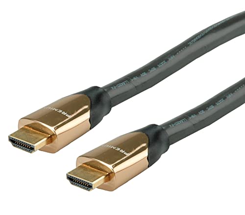 ROLINE 4K PREMIUM HDMI Ultra HD Kabel mit Ethernet, ST/ST, schwarz, 9 m von ROLINE