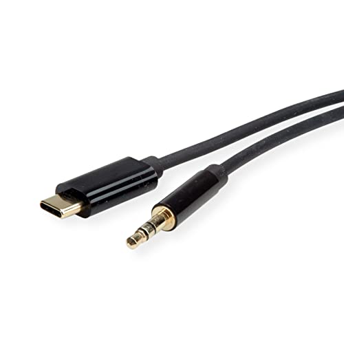 ROLINE Adapter Kabel USB Typ C - 3,5mm Audio, ST/ST, schwarz, 3 m von ROLINE