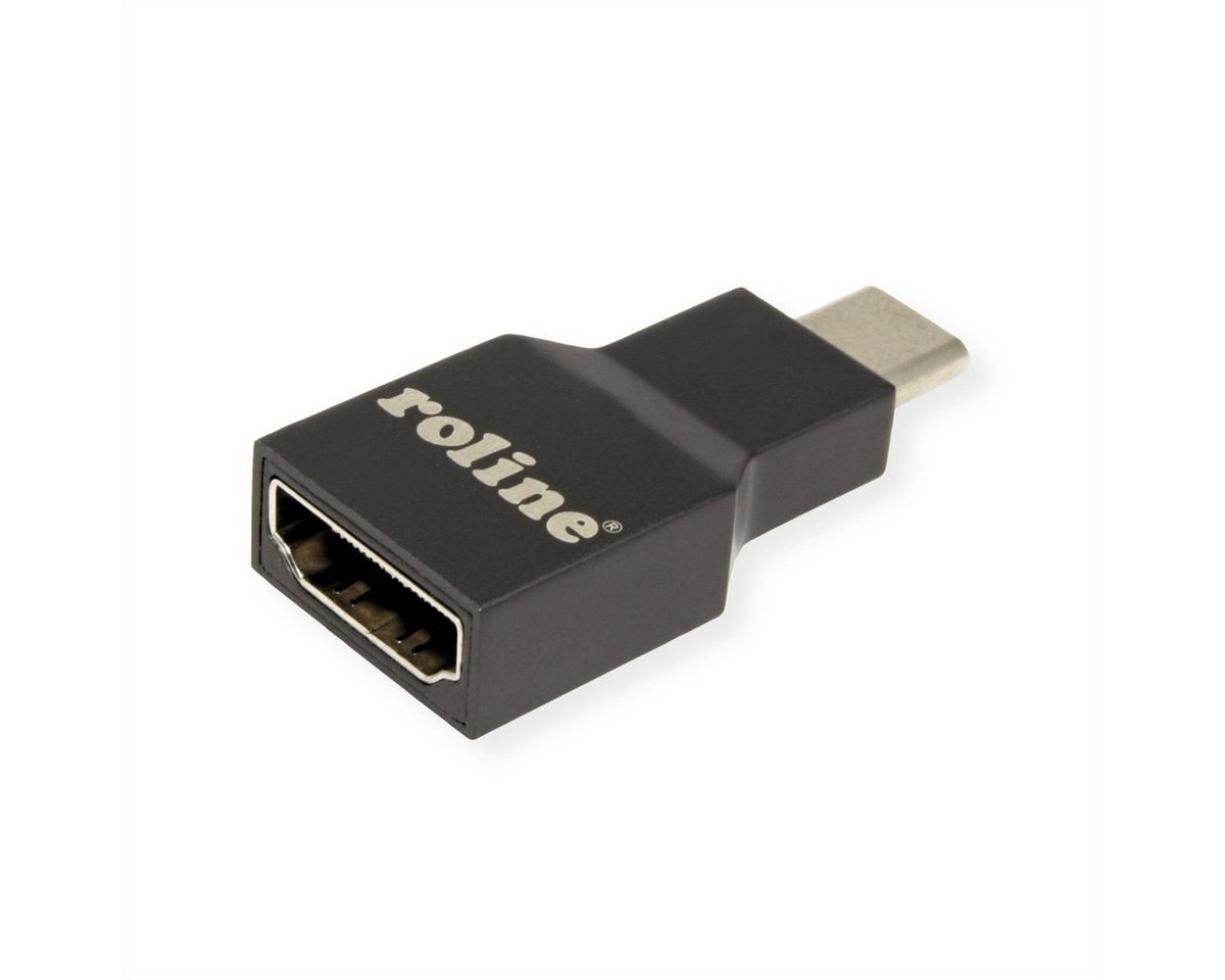 ROLINE Adapter USB Typ C - HDMI, ST/BU Audio- & Video-Adapter USB Typ C (USB-C) Männlich (Stecker) zu HDMI Typ A Weiblich (Buchse) von ROLINE
