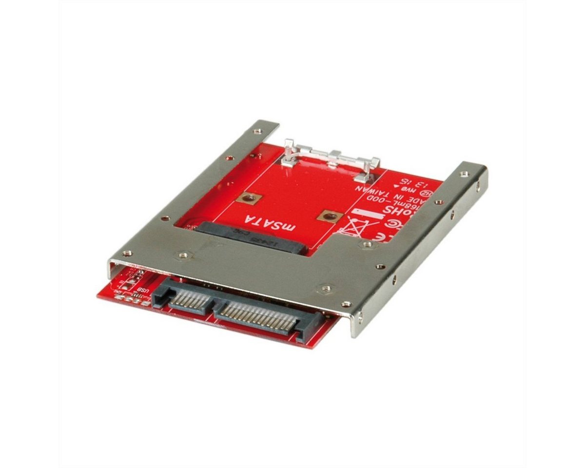 ROLINE Adapter mSATA SSD zu 2.5 SATA 22pin Computer-Kabel, SATA 22-polig (Data+Power) Männlich (Stecker), Micro SATA 16-polig Männlich (Stecker) von ROLINE