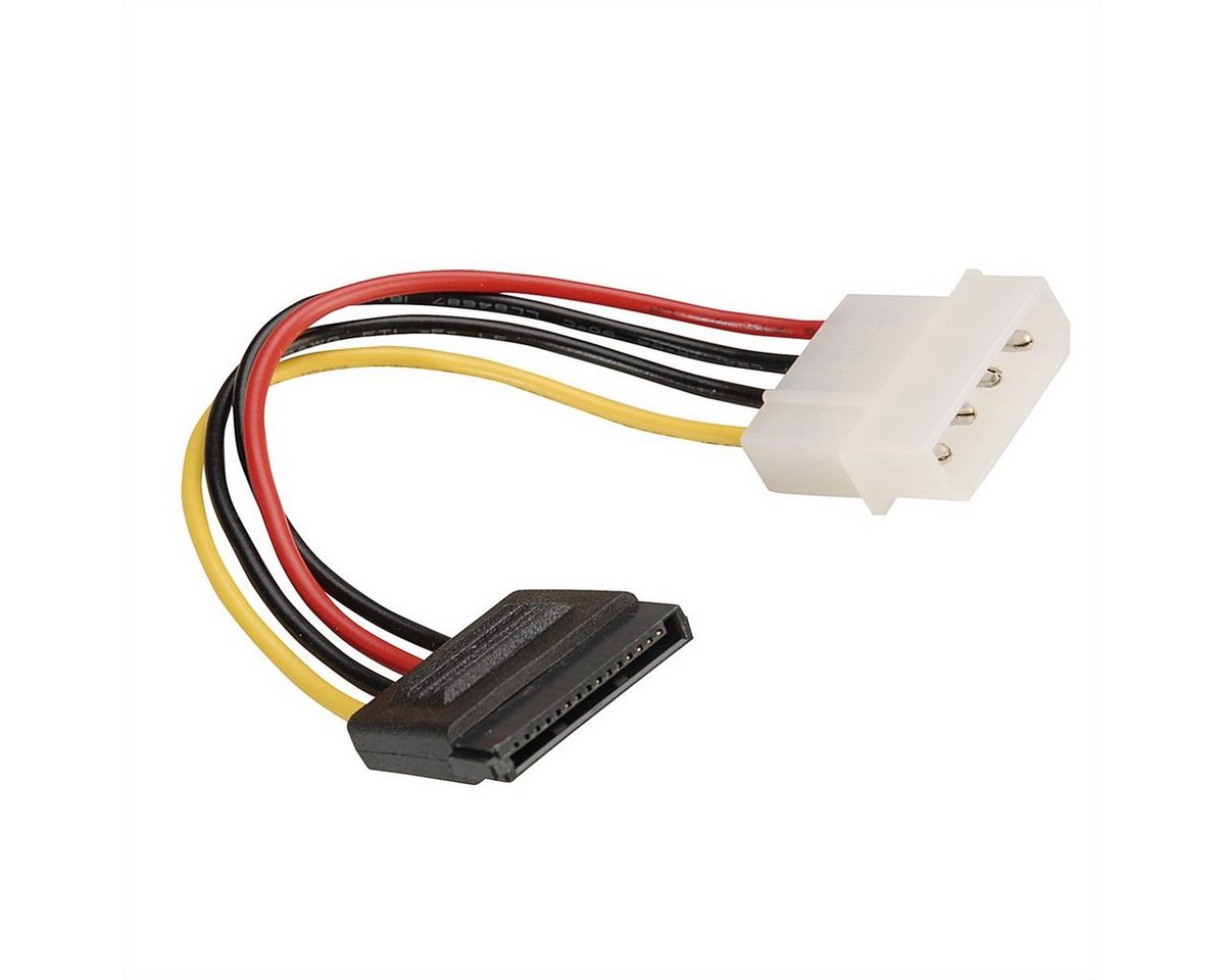 ROLINE Adapterkabel 4 pol. HDD / SATA Computer-Kabel, Molex 4-pin (BIG) Männlich (Stecker), SATA 15-polig (Power) Weiblich (Buchse) (15.0 cm) von ROLINE