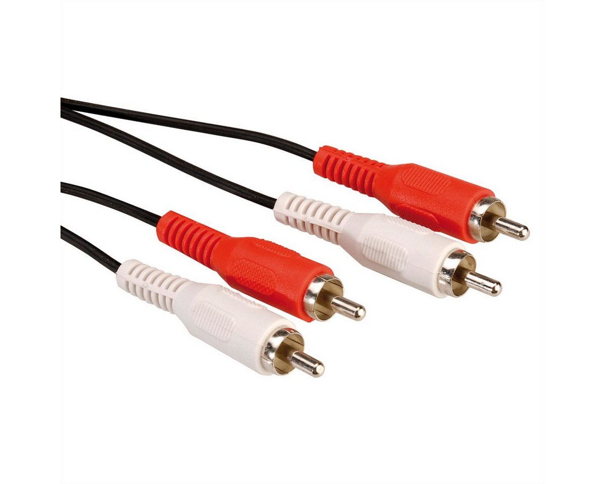 ROLINE Cinch-Verbindungskabel duplex ST/ST Audio-Kabel, Cinch (RCA) Männlich (Stecker), Cinch (RCA) Männlich (Stecker) (500.0 cm) von ROLINE