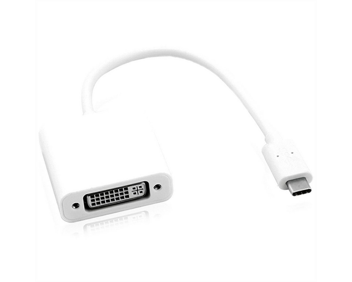 ROLINE Display Adapter USB Typ C - DVI Audio- & Video-Adapter USB Typ C (USB-C) Männlich (Stecker) zu DVI-D 24+1, Dual-Link Weiblich (Buchse), 10.0 cm von ROLINE