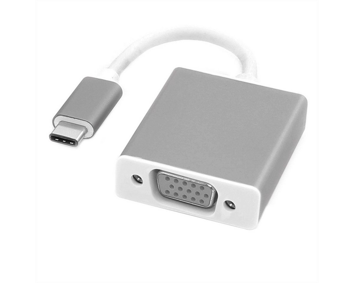ROLINE Display Adapter USB Typ C - VGA Audio- & Video-Adapter USB Typ C (USB-C) Männlich (Stecker) zu HD D-Sub 15-polig (HD-15), VGA Weiblich (Buchse), 10.0 cm von ROLINE