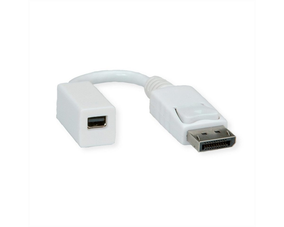 ROLINE DisplayPort Adapter, DP Stecker - Mini DP Buchse Audio- & Video-Adapter DisplayPort Männlich (Stecker) zu Mini DisplayPort Weiblich (Buchse), 15.0 cm von ROLINE