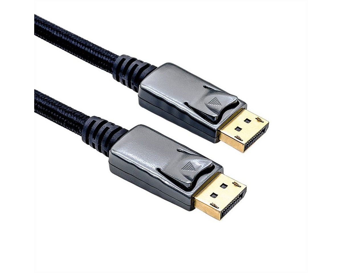 ROLINE DisplayPort Kabel, DP-DP, v1.2, ST - ST Audio- & Video-Kabel, DisplayPort Männlich (Stecker), DisplayPort Männlich (Stecker) (300.0 cm), schwarz-metallic von ROLINE