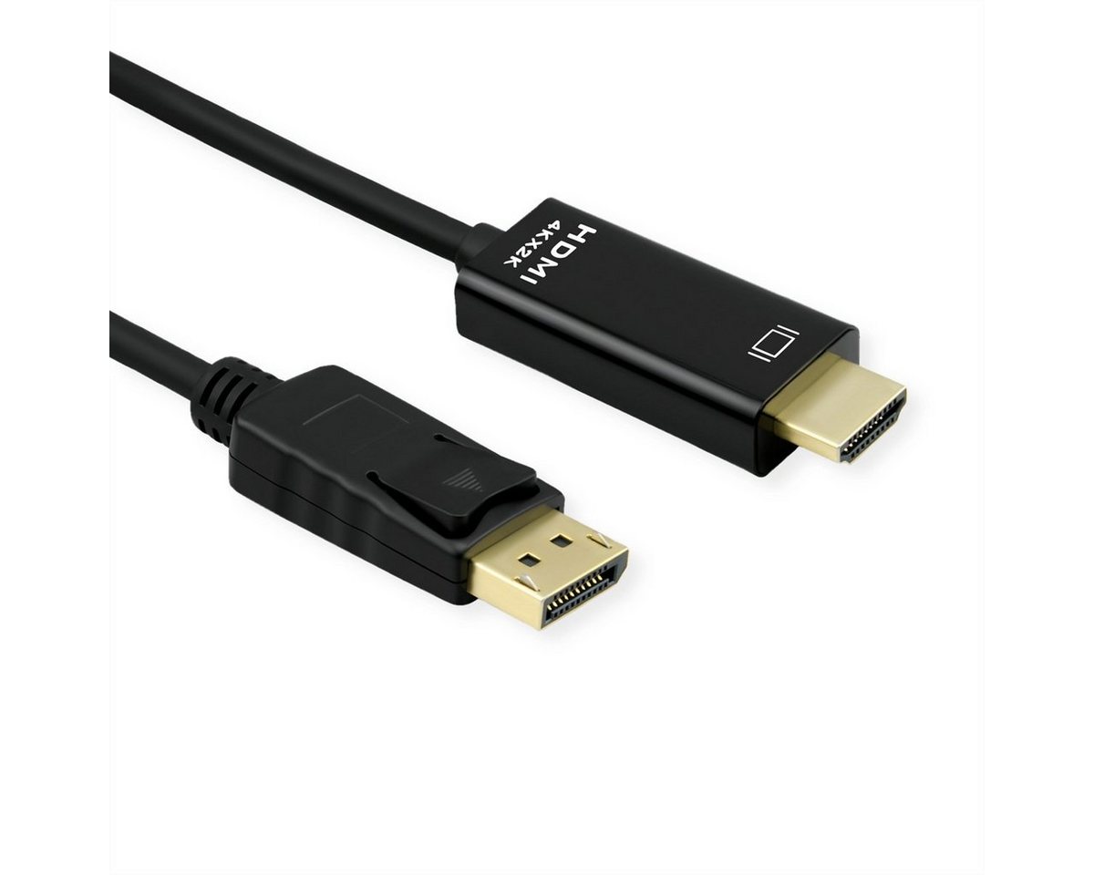 ROLINE DisplayPort Kabel DP - UHDTV, Slim, ST/ST Audio- & Video-Kabel, DisplayPort Männlich (Stecker), UHDTV Männlich (Stecker) (300.0 cm) von ROLINE