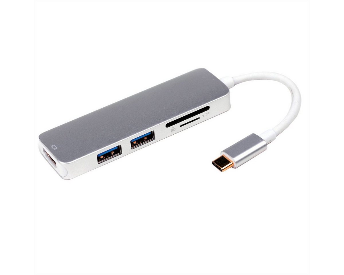 ROLINE Dockingstation USB Typ C, 4K HDMI Computer-Adapter USB Typ C (USB-C) Männlich (Stecker) zu HDMI Typ A Weiblich (Buchse), 7.5 cm, 2x USB 3.2 Gen 1 (A), SD/MicroSD von ROLINE