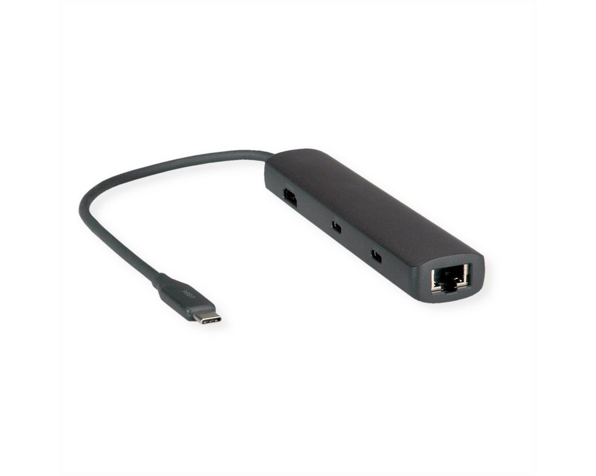 ROLINE Dockingstation USB Typ C, 8K30 HDMI Computer-Adapter USB Typ C (USB-C) Männlich (Stecker) zu HDMI Typ A Weiblich (Buchse), 15.0 cm, USB 3.2 Gen 2 (Typ-A+C), PD, 2.5GbE LAN von ROLINE