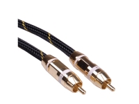 ROLINE GOLD Cinch-Verbindungskabel simplex Stecker / Stecker, weiss 5,0m, 5 m, RCA, RCA, Männlich, Männlich, Gold von ROLINE