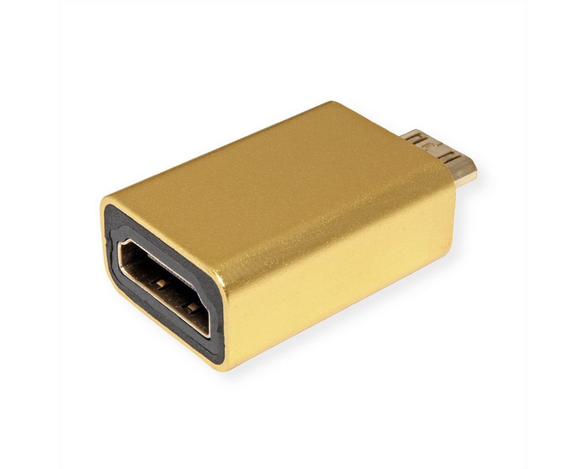 ROLINE GOLD HDMI-Adapter, HDMI BU - HDMI Mini ST Audio- & Video-Adapter HDMI Typ C (Mini) Männlich (Stecker) zu HDMI Typ A Weiblich (Buchse) von ROLINE