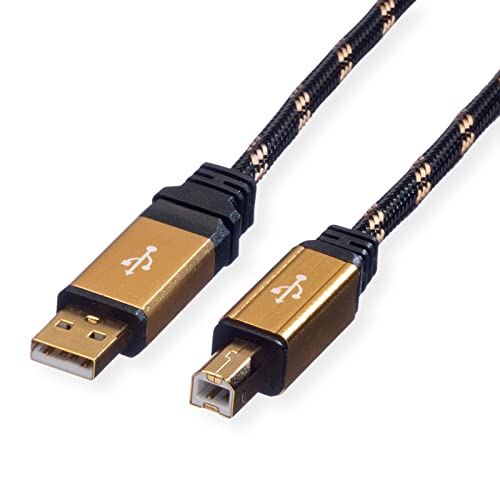 ROLINE GOLD USB 2.0 Kabel, Typ A-B, 4,5 m von ROLINE