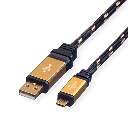ROLINE GOLD USB 2.0 Kabel, Typ A ST - Micro B ST, 1,8 m von ROLINE