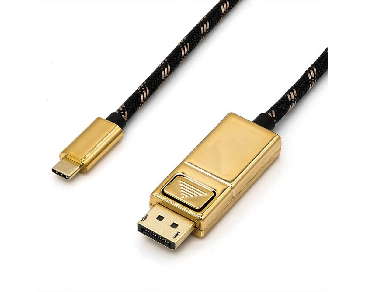 ROLINE GOLD USB Typ C - DisplayPort Adapterkabel, v1.2, ST/ST Audio- & Video-Adapter USB Typ C (USB-C) Männlich (Stecker) zu DisplayPort Männlich (Stecker), 100.0 cm von ROLINE