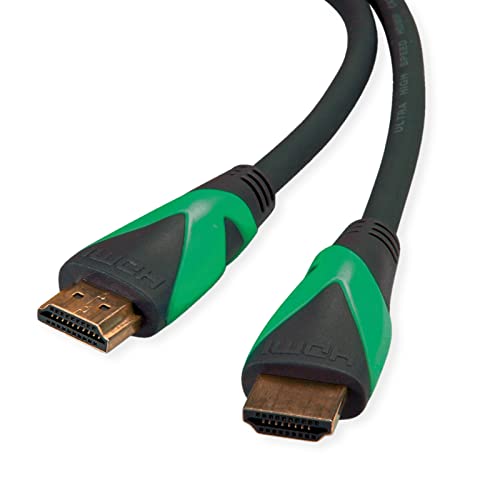 ROLINE GREEN ATC 8K HDMI Ultra HD Kabel mit Ethernet, ST/ST, schwarz, 1 m von ROLINE