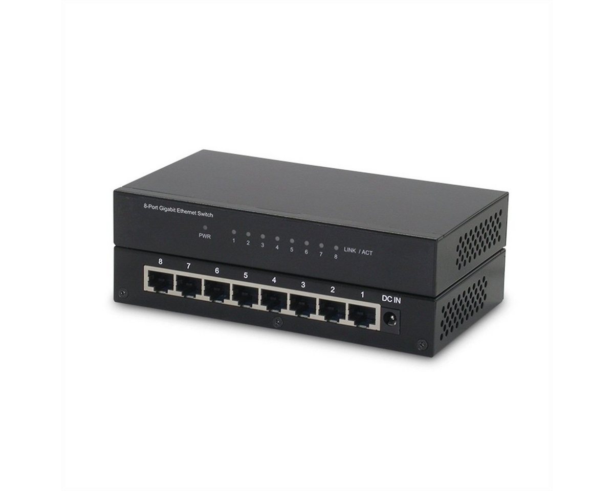 ROLINE Gigabit Ethernet Switch, 8 Ports Netzwerk-Switch von ROLINE