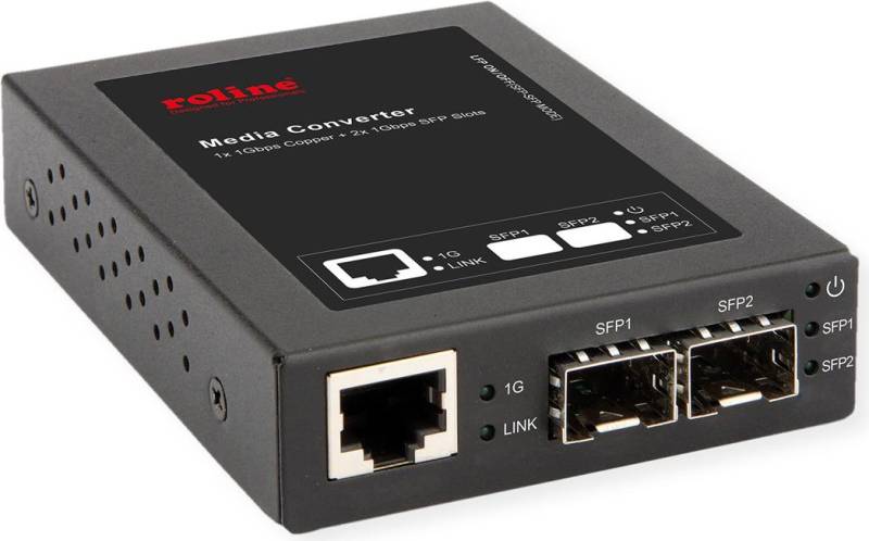 ROLINE Gigabit Konverter RJ45/miniGBIC - Converter - 1 Gbps (21.13.1074) von ROLINE