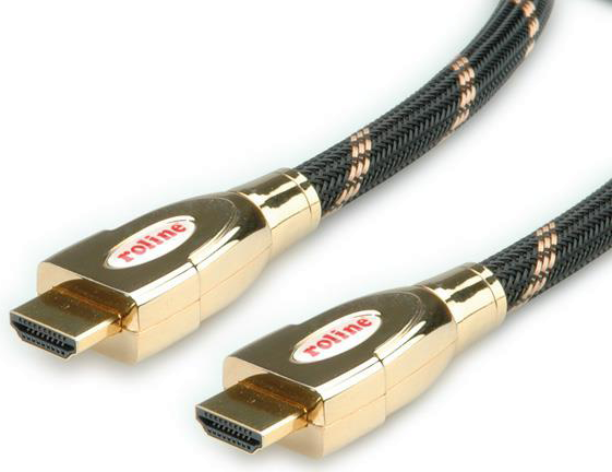 ROLINE Gold - Video-/Audio-/Netzwerkkabel - HDMI - HDMI, 19-polig (M) - HDMI, 19-polig (M) - 2 m - Doppelisolierung - Schwarz, Gold (11.88.5691) von ROLINE