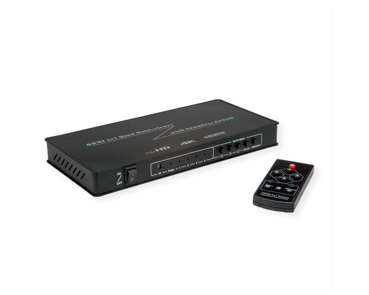 ROLINE HDMI 4x1 QUAD Multi-Viewer Switch Audio- & Video-Adapter, nahtlose Umschaltung ROLINE HDMI 4x1 QUAD Multi-Viewer Switch Audio- & Video-Adapter, nahtlose Umschaltung von ROLINE