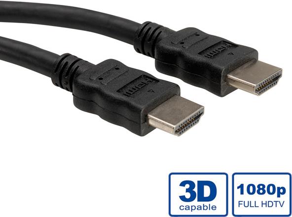 ROLINE HDMI High Speed Cable with Ethernet - Video-/Audio-/Netzwerkkabel - HDMI - 28 AWG - HDMI, 19-polig (M) - HDMI, 19-polig (M) - 10 m - abgeschirmt - Schwarz (11.04.5740) von ROLINE