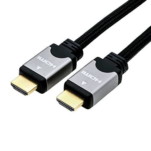 ROLINE HDMI High Speed Kabel mit Ethernet, ST-ST, schwarz / silber, 5 m von ROLINE