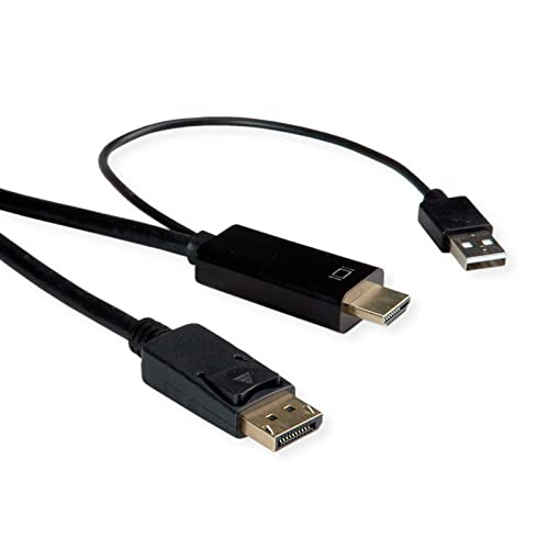 ROLINE HDMI-Kabel UltraHDTV - DisplayPort, ST/ST, schwarz, 2 m von ROLINE