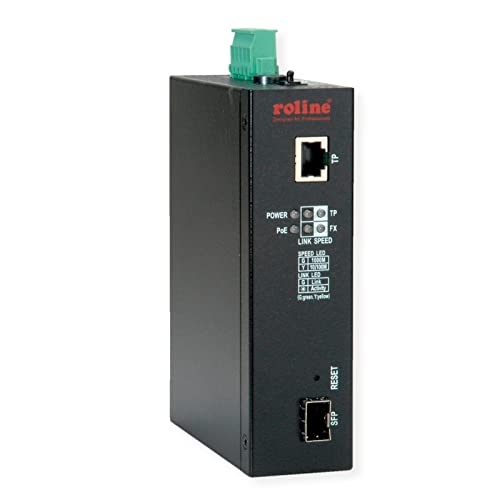 ROLINE Industrie Konverter Gigabit Ethernet - Dual Speed 100/1000 Fiber, mit PoE Funktion von ROLINE