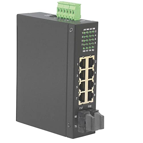ROLINE Industrie Switch, 6x RJ-45 sowie 2x RJ-45 oder SC, unmanaged, Schwarz von ROLINE