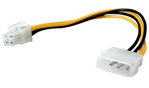 ROLINE Internes Power Kabel, 4pol. HDD / ATX12V-P4 4-polig Power, 0,15 m von ROLINE