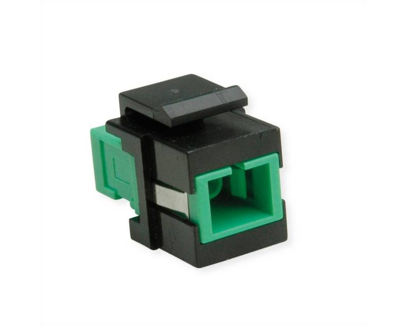 ROLINE Keystone LWL-Adapter SC/SC Simplex, Single Mode Glasfaserkabel, OS2, APC von ROLINE