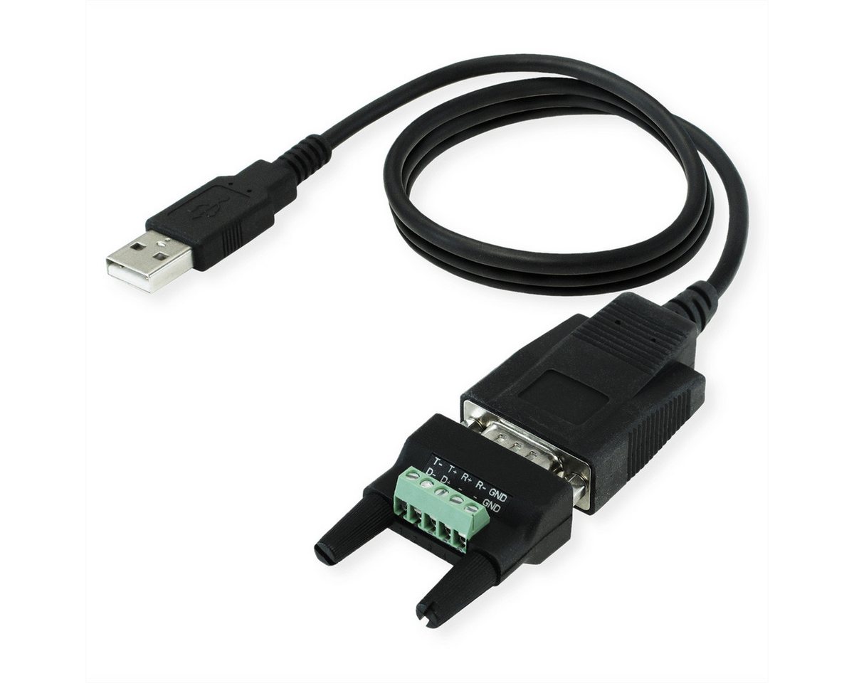 ROLINE Konverter USB / RS-485 Computer-Adapter USB 2.0 Typ A Männlich (Stecker) zu D-Sub 9-polig (DE-9) Männlich (Stecker), 120.0 cm von ROLINE