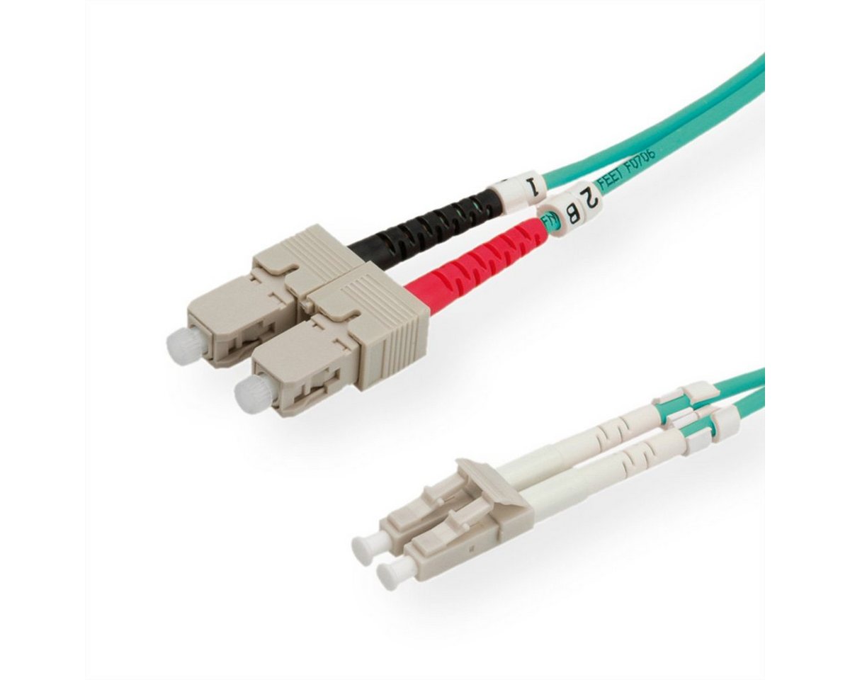 ROLINE LWL-Kabel 50/125µm OM3, LC/SC Glasfaserkabel, (50.0 cm) von ROLINE