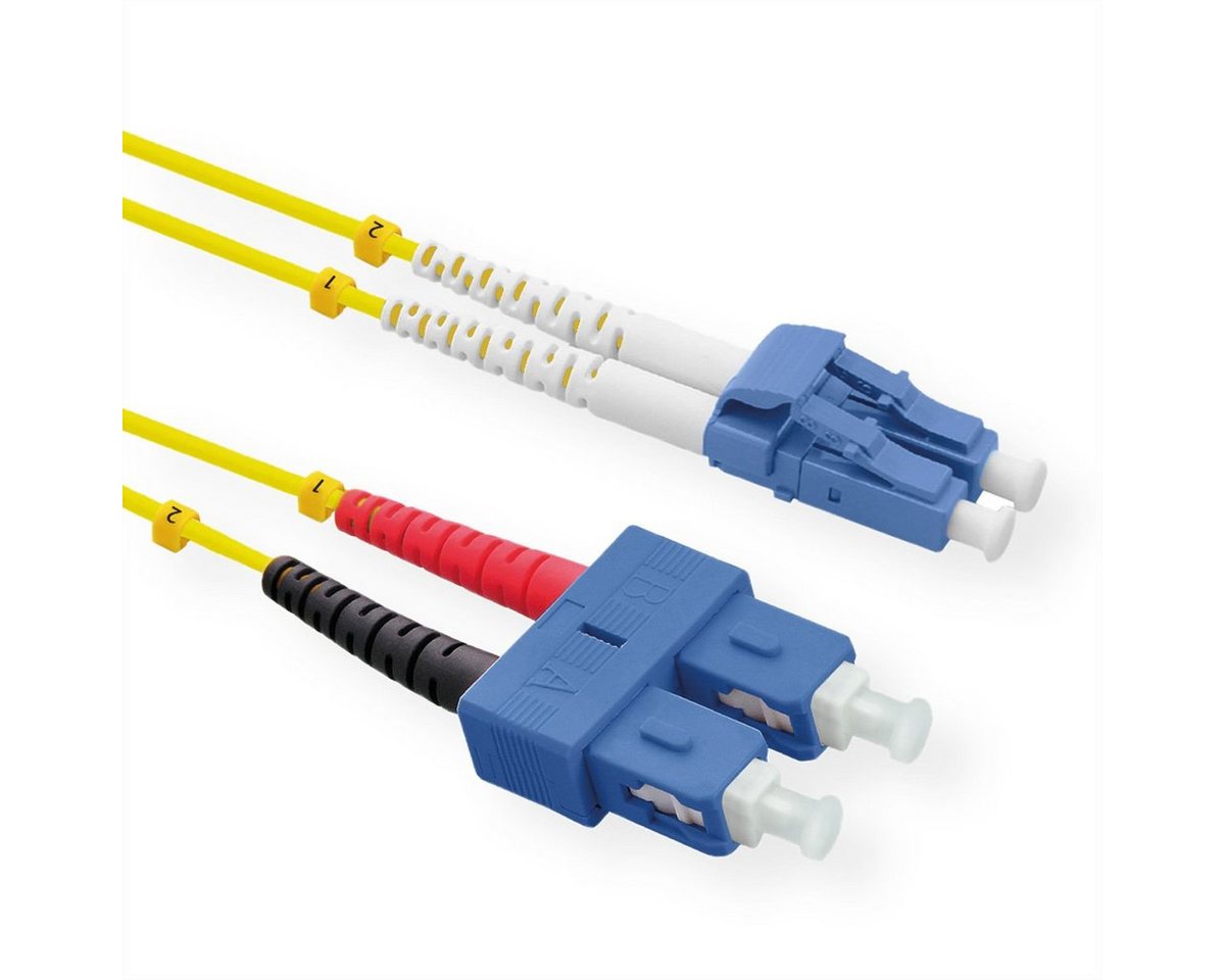 ROLINE LWL-Kabel Duplex, Single Mode 9/125µm OS2, LC/SC Glasfaserkabel, (50.0 cm) von ROLINE