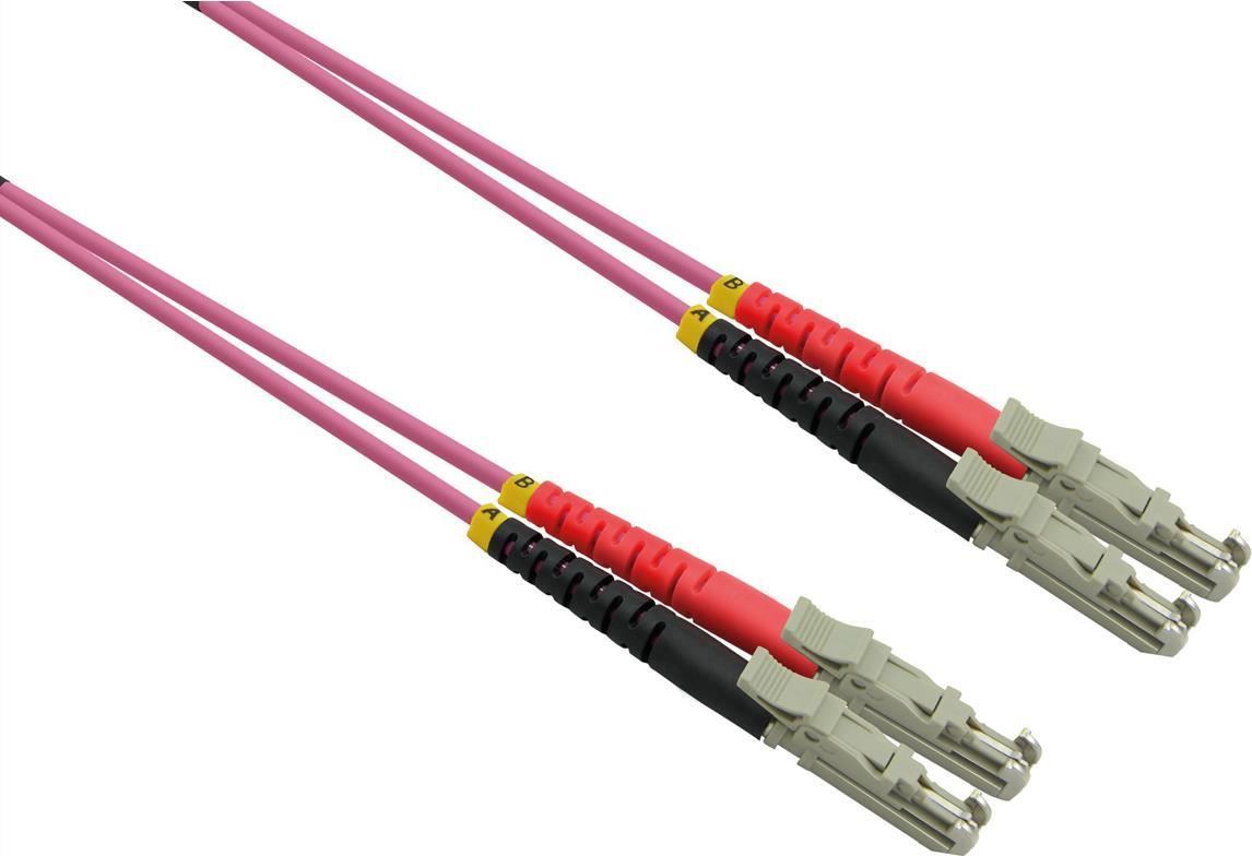 ROLINE LWL-Kabel duplex 50/125µm OM4, LSH/LSH, LSOH, violett, 5 m (21.15.9495) von ROLINE