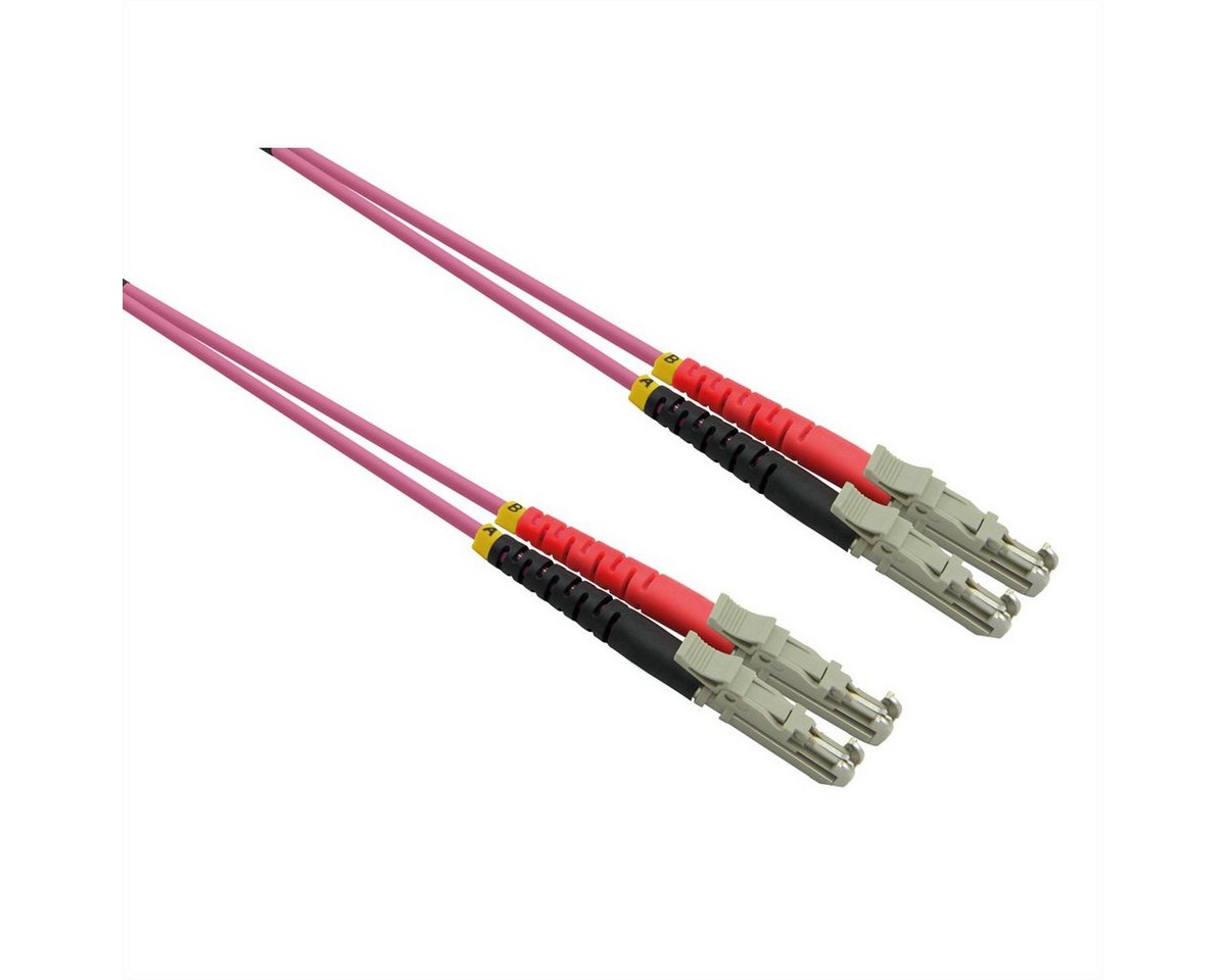 ROLINE LWL-Kabel duplex 50/125µm OM4, LSH/LSH, LSOH Glasfaserkabel, (50.0 cm) von ROLINE