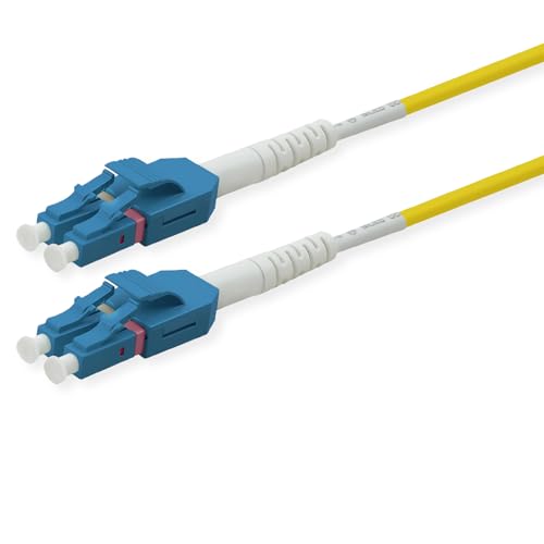 ROLINE LWL-Kabel duplex 9/125µm OS2, LC/LC, UNIBOOT, gelb, 15 m von ROLINE