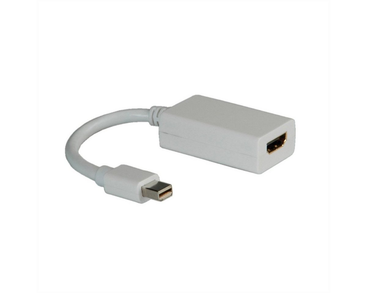 ROLINE Mini DisplayPort-HDMI Adapter, Mini DP ST - HDMI BU Audio- & Video-Adapter Mini DisplayPort Männlich (Stecker) zu HDMI Typ A Weiblich (Buchse), 10.0 cm von ROLINE