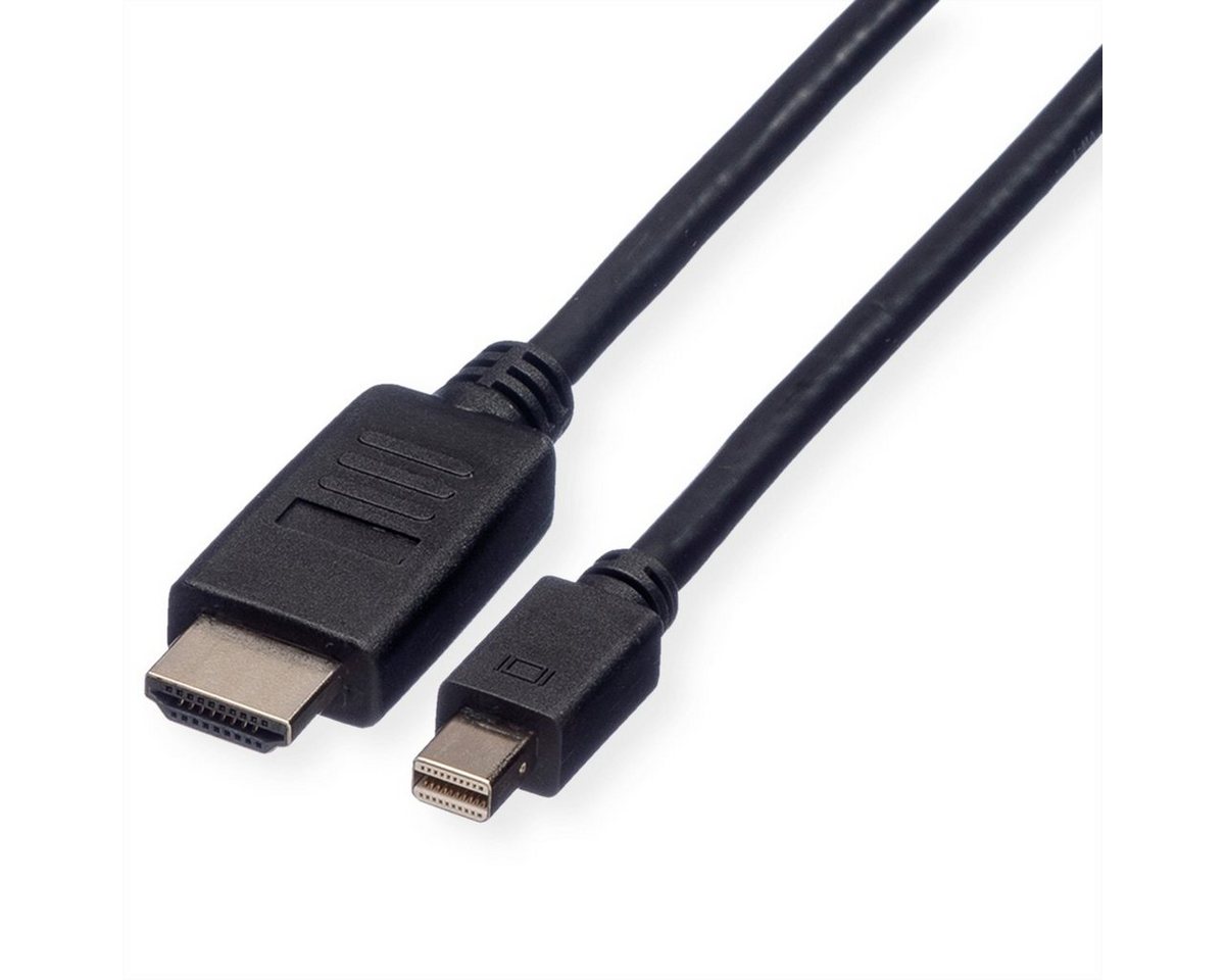 ROLINE Mini DisplayPort Kabel, Mini DP-HDTV, ST/ST Audio- & Video-Kabel, Mini DisplayPort Männlich (Stecker), HDTV Männlich (Stecker) (100.0 cm) von ROLINE