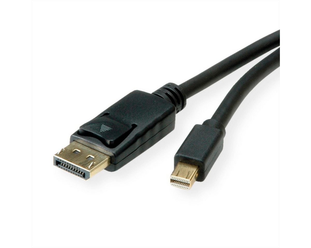 ROLINE Mini DisplayPort Kabel, v1.4, mDP - DP, ST - ST Audio- & Video-Kabel, Mini DisplayPort Männlich (Stecker), DisplayPort Männlich (Stecker) (100.0 cm) von ROLINE