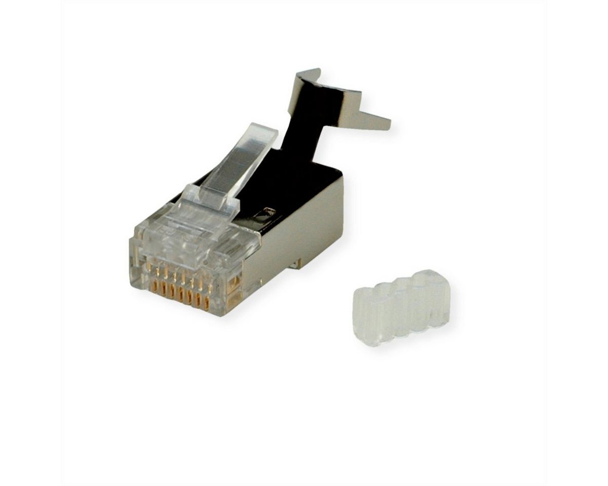 ROLINE Modular Plug geschirmt, Kat.6 (Class E) für Massivdraht Netzwerk-Panel (10 Stck) von ROLINE