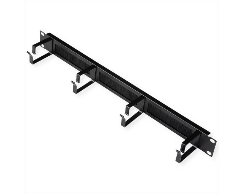 ROLINE Netzwerkschrank 19-Zoll Rangierpanel 1 HE, mit Bürstenleiste 44x60mm schwarz von ROLINE