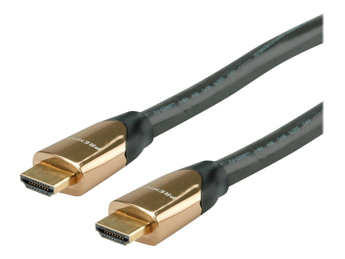 ROLINE ROLINE 4K PREMIUM HDMI Ultra HD Kabel mit Ethernet, ST/ST, schwarz,... HDMI-Kabel von ROLINE