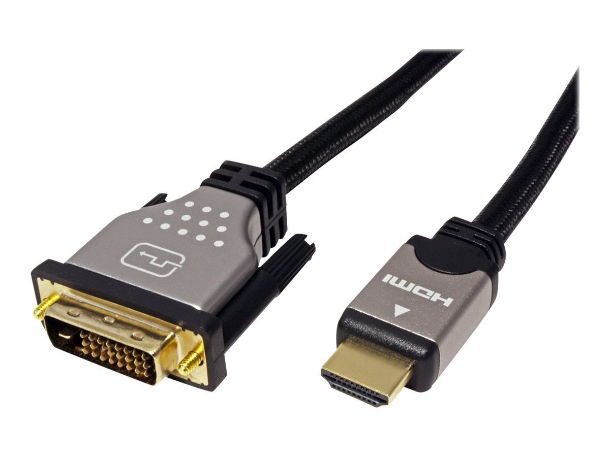 ROLINE ROLINE DVI-D/HDMI Kabel ST/ST silber-schwarz 1,5m HDMI-Kabel von ROLINE
