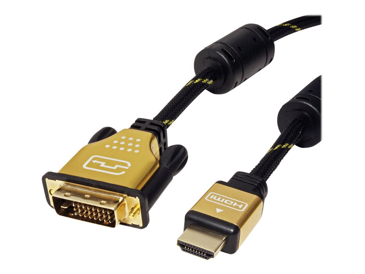 ROLINE ROLINE GOLD DVI D 24plus1 HDMI Kb ST ST 100cm 39,37Zoll HDMI-Kabel von ROLINE