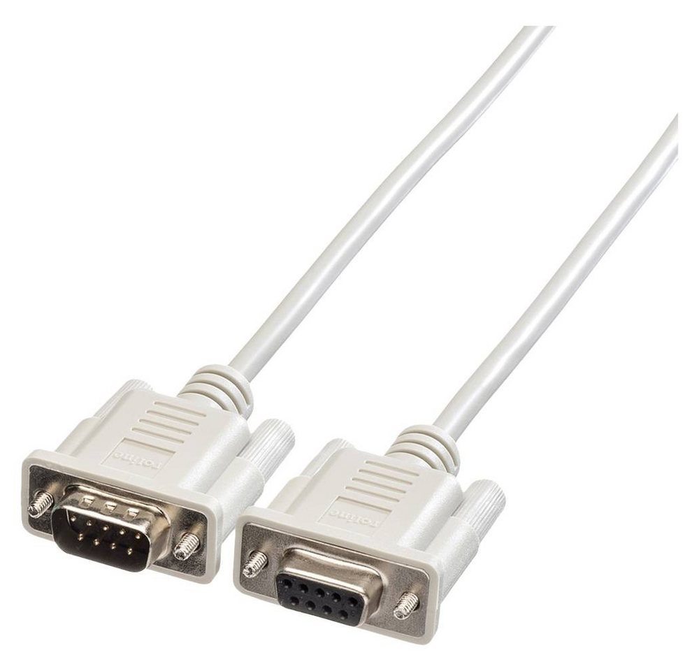 ROLINE RS232-Kabel 9pol ST-BU, 10 m Computer-Kabel, Geschirmt, schraubbar von ROLINE