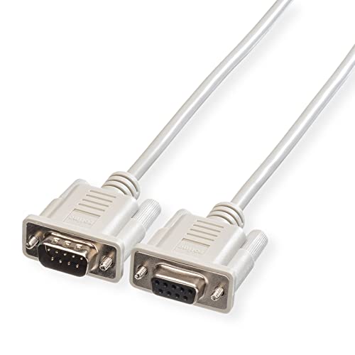 Roline Seriell Anschlusskabel [1x D-SUB-Stecker 9pol. - 1x D-SUB-Buchse 9pol.] 10.00 m Grau von ROLINE
