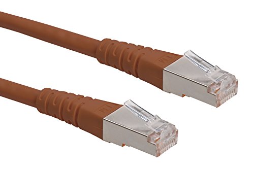 ROLINE S/FTP LAN Kabel Cat 6 | Ethernet Netzwerkkabel mit RJ45 Stecker | Braun 0,5 m von ROLINE