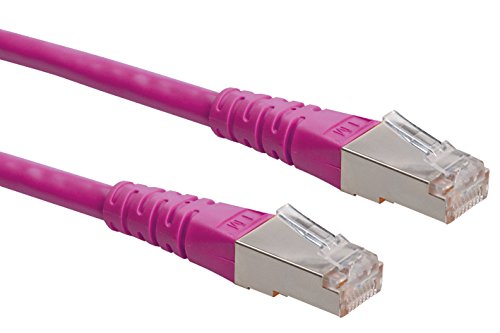 ROLINE S/FTP LAN Kabel Cat 6 | Ethernet Netzwerkkabel mit RJ45 Stecker | Pink 1 m von ROLINE