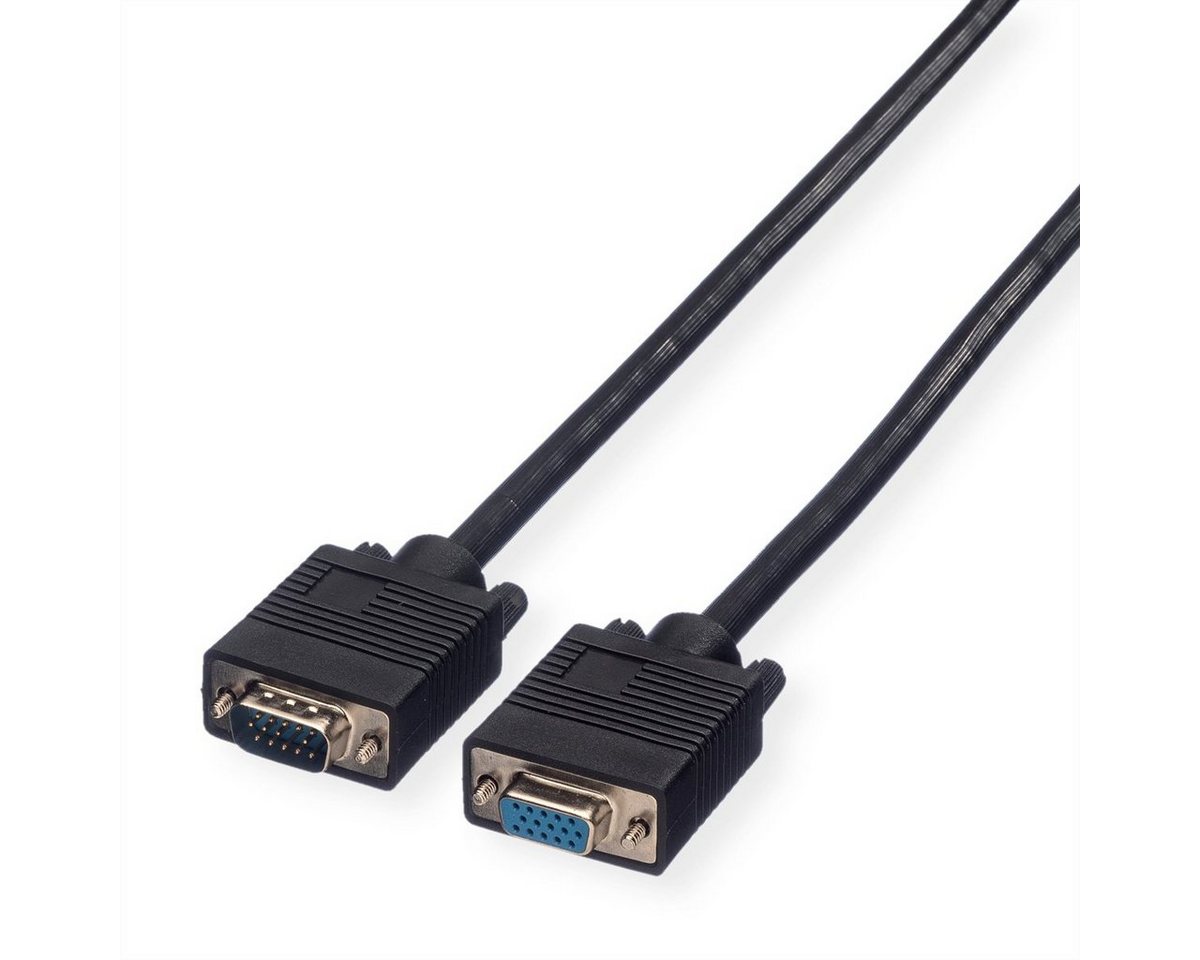 ROLINE SVGA-Kabel HD15 ST - BU Video-Kabel, HD D-Sub 15-polig (HD-15), VGA Männlich (Stecker), HD D-Sub 15-polig (HD-15), VGA Weiblich (Buchse) (2000.0 cm) von ROLINE